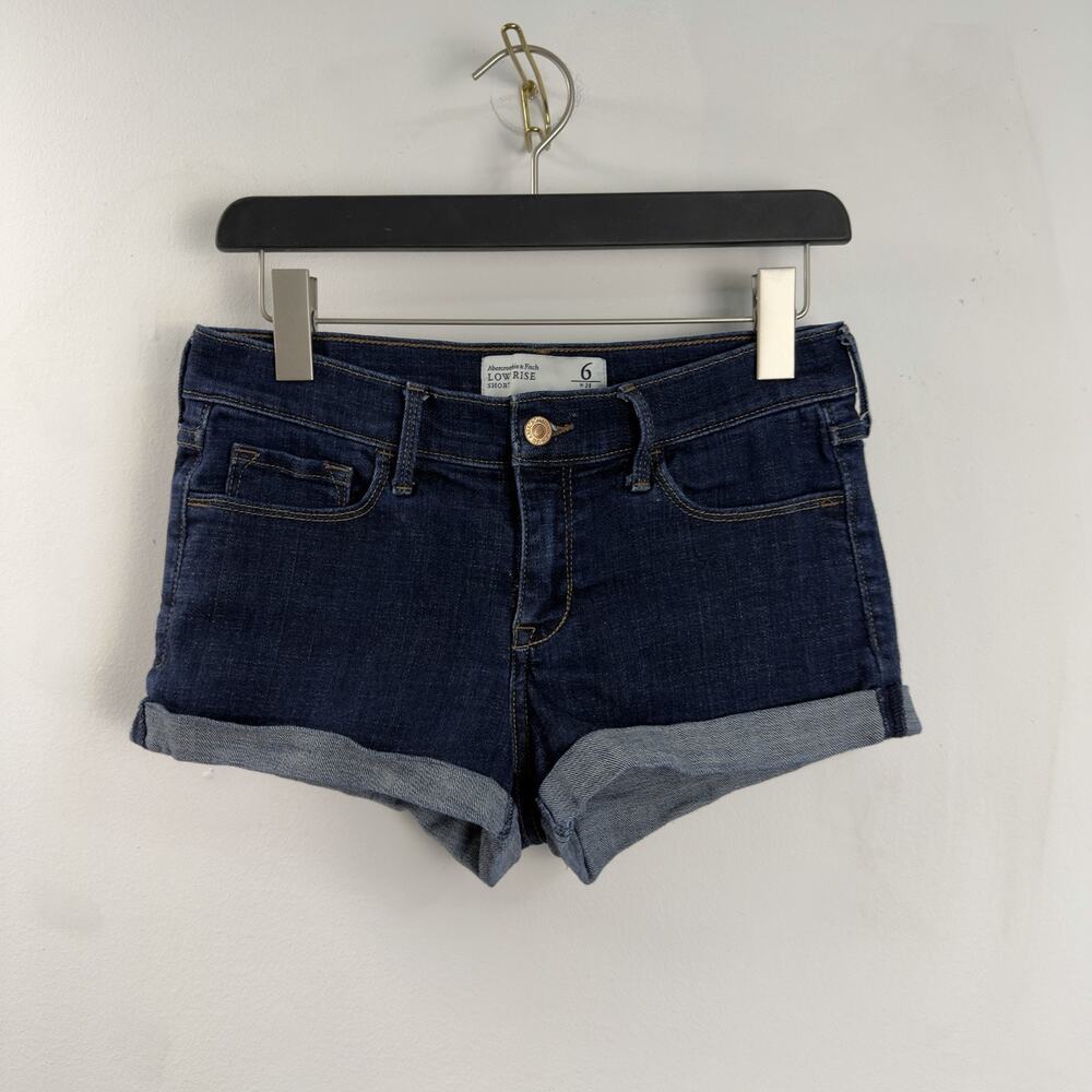 Y2k Abercrombie and Fitch Low Rise Denim Micro Mini Shorts Size 6/28